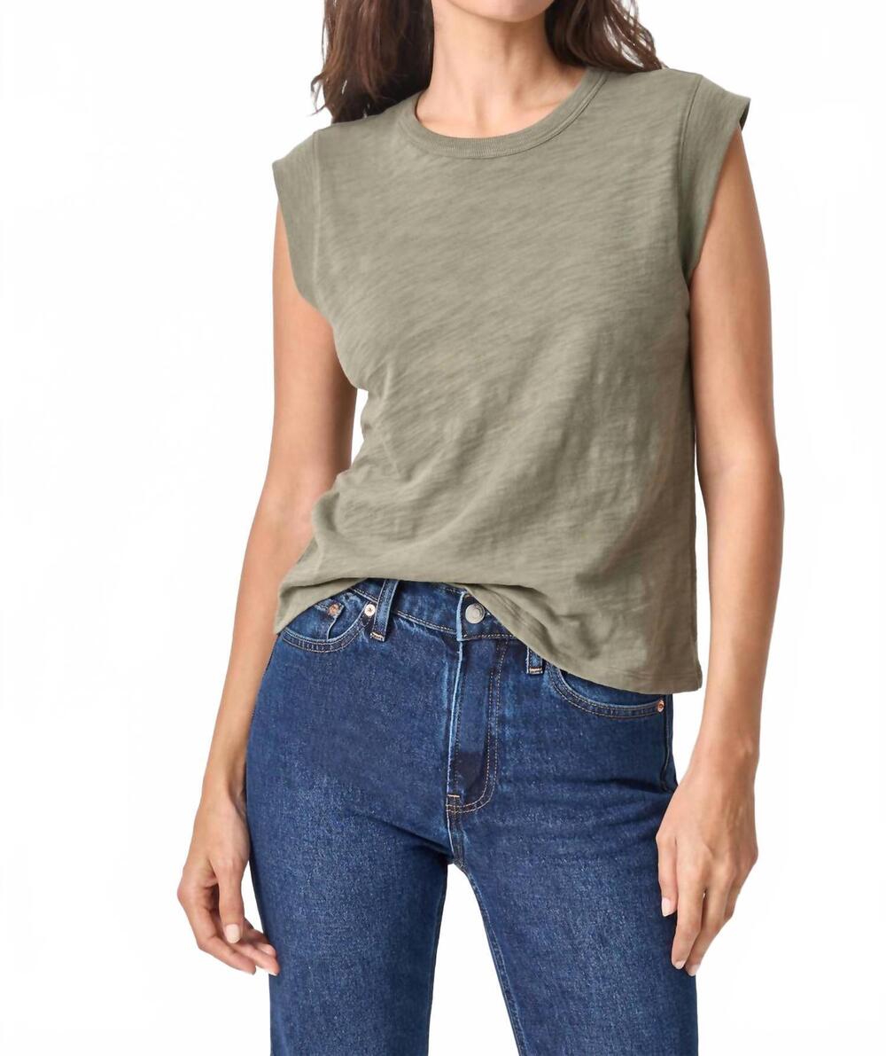 NEW LILLA P cap sleeve tank top in fern